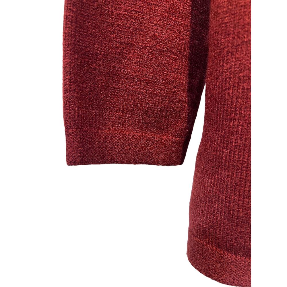 Soft Surroundings Priscilla Tunic Sweater Medium Round Neck Tight Knit Brick Red - Picture 11 of 13